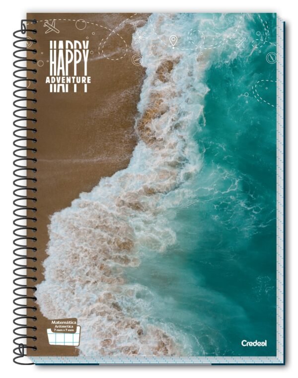 Caderno Univ 1 Mat 80 Fls Happy Capas Sortidas Pct c/ 4 - Image 3