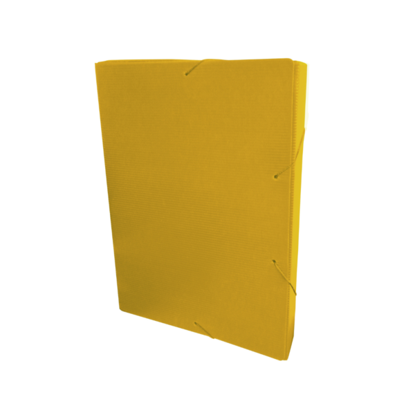 10 Pastas Aba Ofício Lombo 2cm Dello Com Elástico Amarela