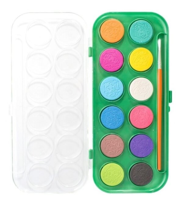 Estojo Aquarela Com 12 Cores Com Pincel Para Pintura LéoELéo - Image 3