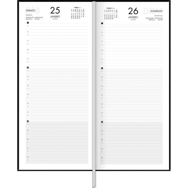 Agenda Comercial 2025 Costurada 12,3x27,5cm 208 Fls Tilibra - Image 3