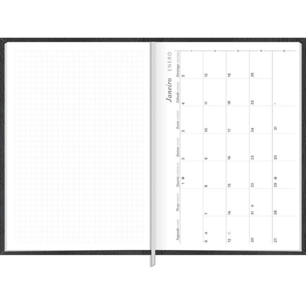 Agenda Executiva Costurada Diária 13,4 x 19,2 cm Torino 2025 - Image 3
