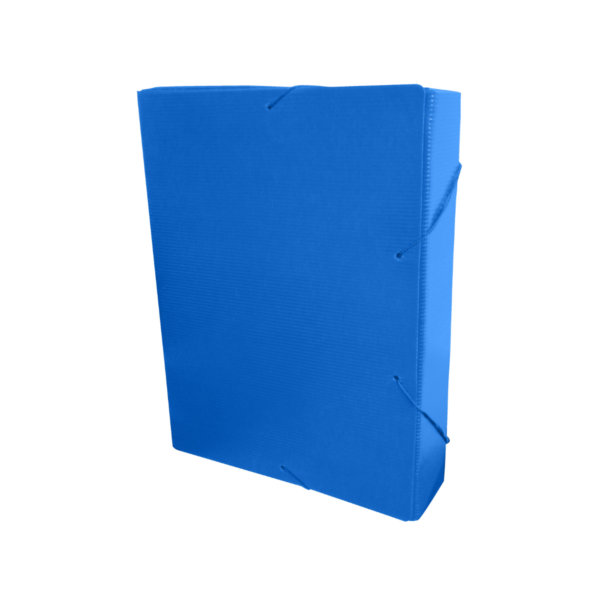 10 Pastas Aba Elástico Ofício Lombo 5,5cm Polidello Azul
