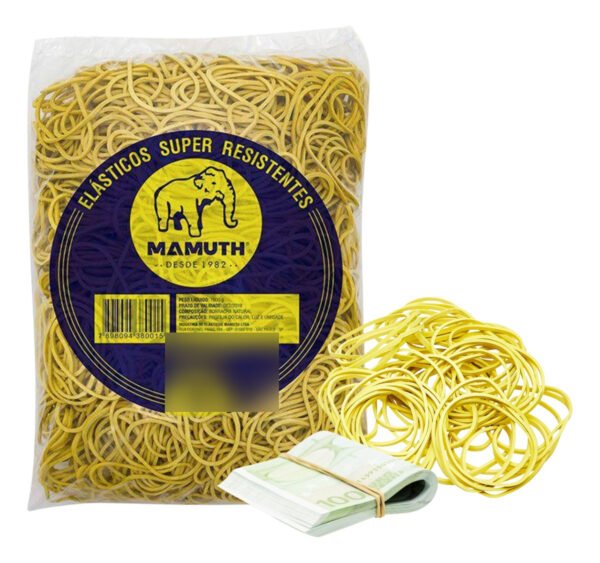 Elastico Super  Resistente Amarelo Fino 1Kg c/ 1200 Und Mamuth - Image 4