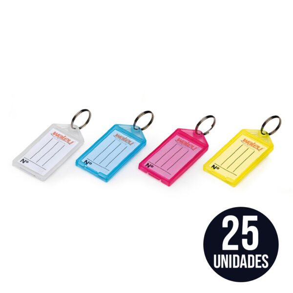 Chaveiro Com Etiqueta Organização 25 Unidades Waleu