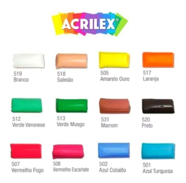 Massinha Modelar Acrilex Soft 12 Cores Escolar 180g + Macia! - Image 5
