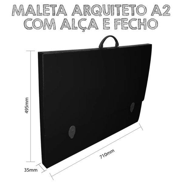 Maleta Polionda A2 Arquiteto Grande Preto - Image 2