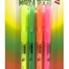 Kit Marca Texto Com 4 Cores Verde Amarelo Laranja Rosa Gatte