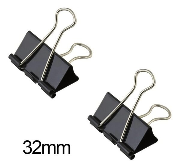 Prendedor De Metal Preto Binder 32mm Jocar Office Com 24un - Image 2