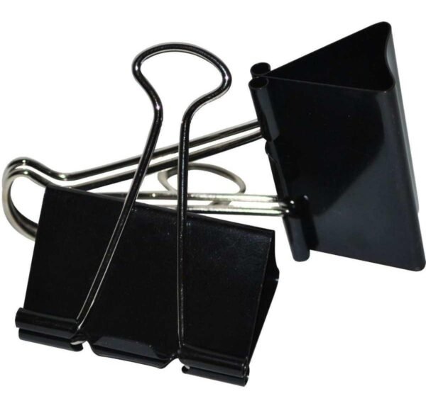 Prendedor De Metal Preto Binder 19mm Jocar Office Com 40un