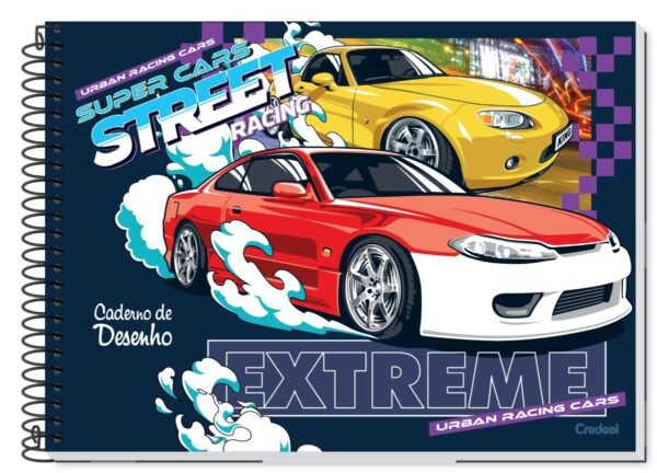 Caderno Desenho Univ 80Fls Super Cars Capas Sortidas Pct 5un - Image 4