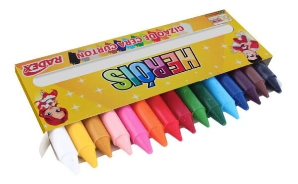 Gizão De Cera Curton Infantil Com 15 Cores Radex Heróis - Image 2