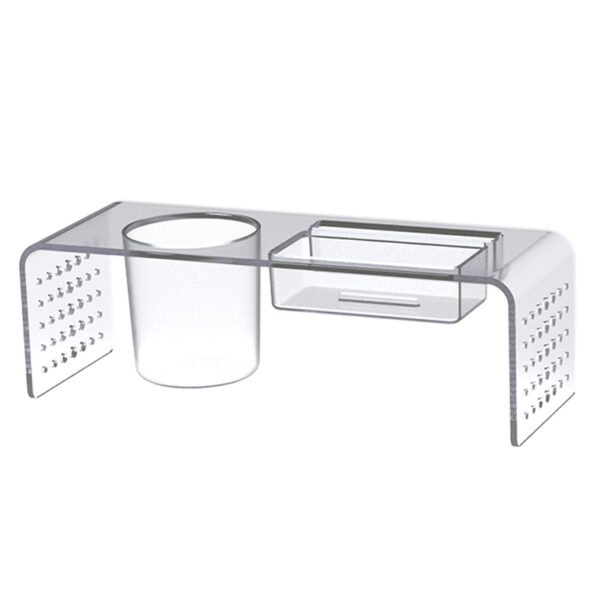 Organizador De Mesa Multi Prime Cristal Caneta Lápis Celular