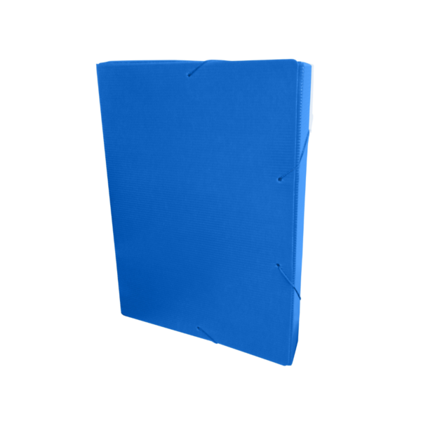 10 Pastas Aba Ofício Lombo 2cm Dello Com Elástico Azul