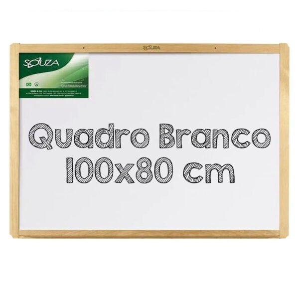 Quadro Branco com Moldura em Madeira 100x080cm Souza - Image 5