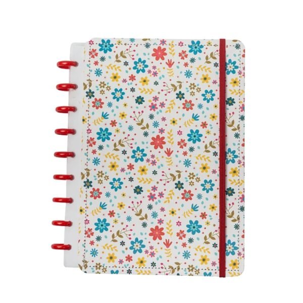 Caderno Inteligente Disco Colegial Médio 80 Fls Flower