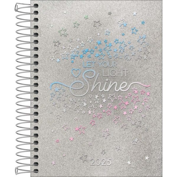 Agenda Espiral Diária 11,7 x 16,4 cm Shine 2025 - Image 2