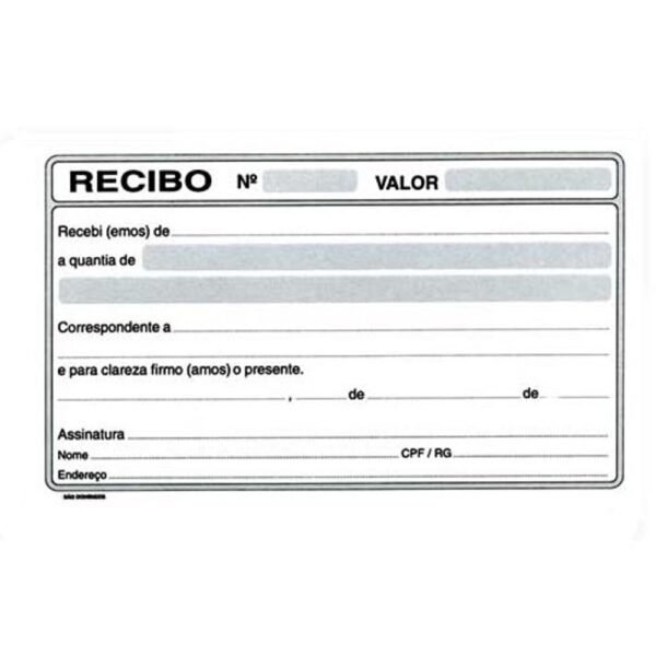 20 Blocos Recibo Comercial Sem Canhoto 50 Folhas - Image 2
