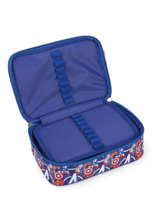 Estojo Escolar Box Grande p/ 100 lapis Vingadores Azul - Image 2
