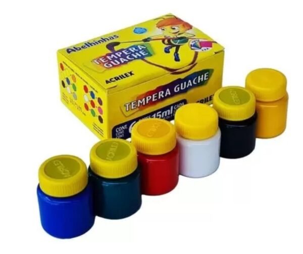 Tinta Tempera Guache 15ml 6 Cores Acrilex - Image 5
