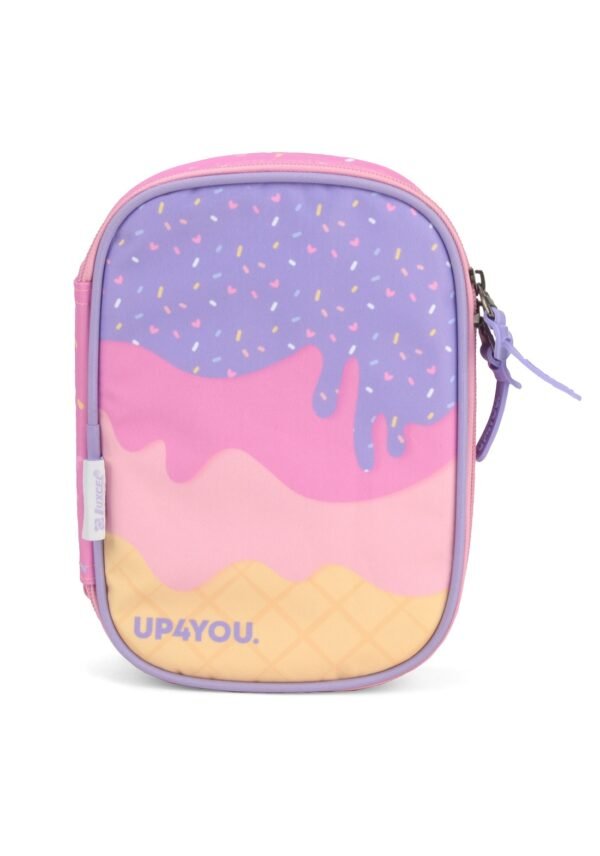 Estojo Escolar Box Grande Roxo Estampa Sorvete Up4you
