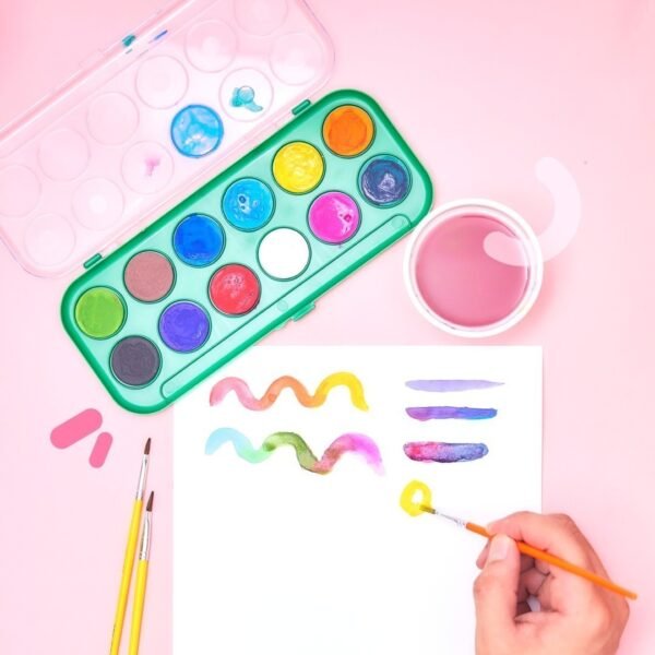 Estojo Aquarela Com 12 Cores Com Pincel Para Pintura LéoELéo - Image 5