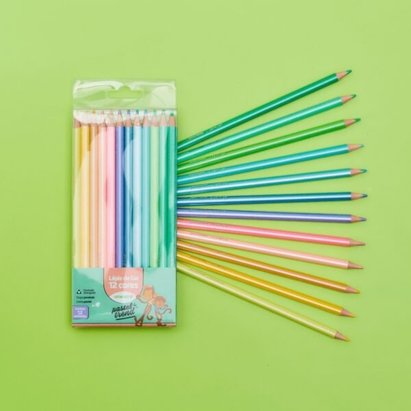 Lapis de Cor c/ 12 Cores Pastel Trend Leo&Leo - Image 3