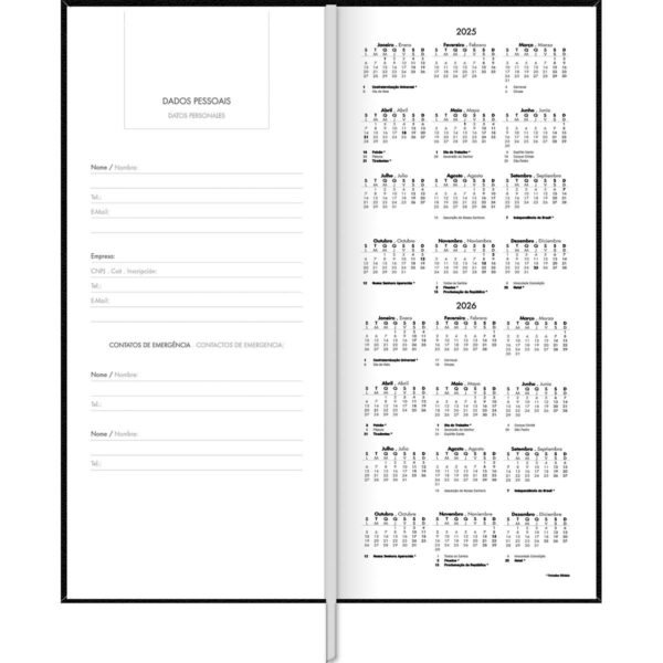 Agenda Comercial 2025 Costurada 12,3x27,5cm 208 Fls Tilibra - Image 8