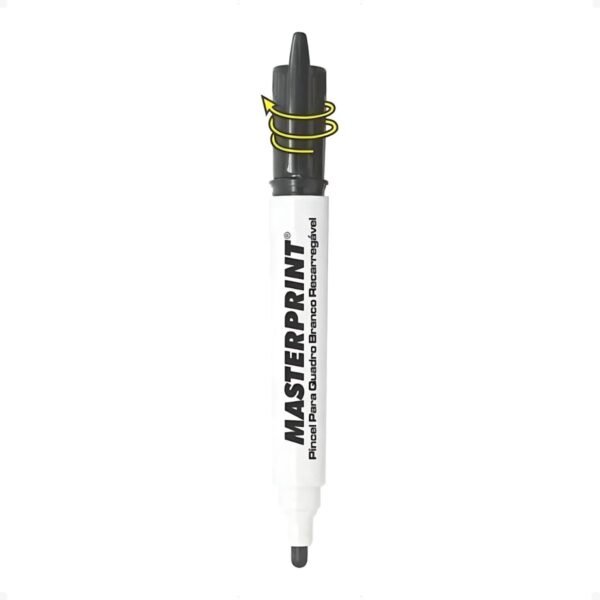 Pincel Recarregavel Quadro Branco MP619 Preto Masterprint CX 12un - Image 2