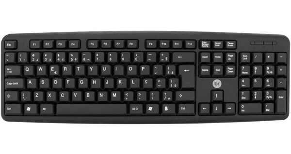 Teclado Computador Usb Preto Básico Fio 1,3m Abnt2 - Image 5