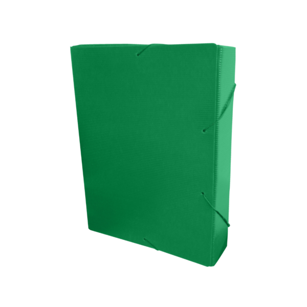 10 Pastas Aba Elástico Ofício Lombo 5,5cm Polidello Verde