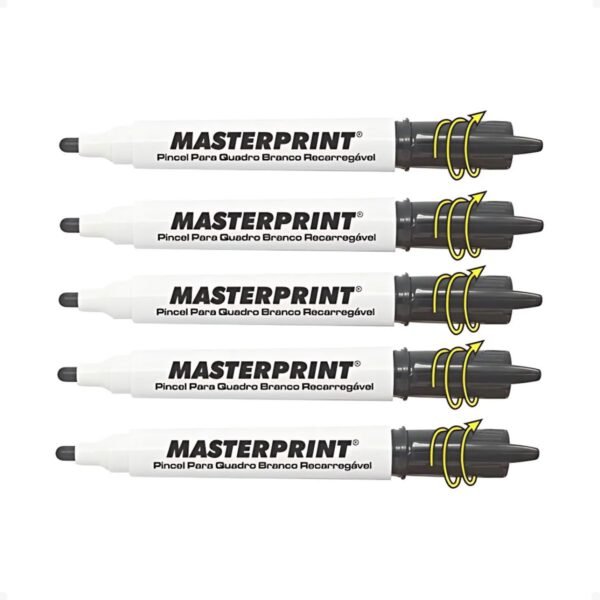 Pincel Recarregavel Quadro Branco MP619 Preto Masterprint CX 12un - Image 4