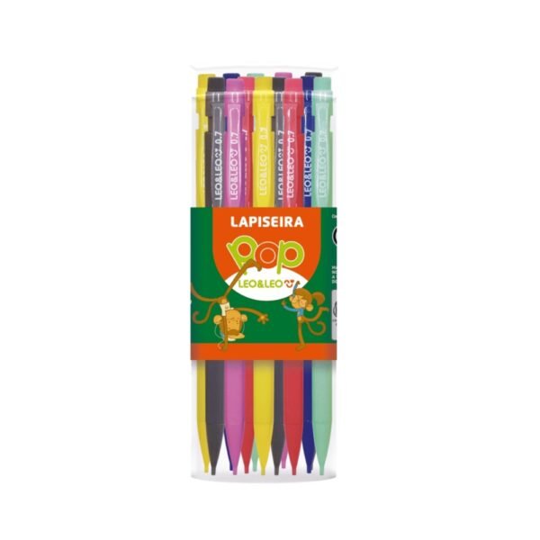 Lapiseira Pop Ponta 0.7mm c/ Borracha Pote c/ 24 Uns Leo&Leo
