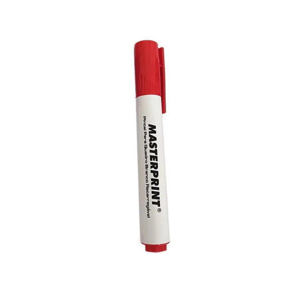Pincel Recarregavel Quadro Branco MP619 Vermelho Masterprint CX 12un - Image 4