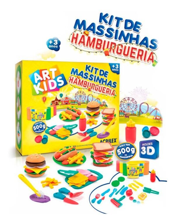 Kit Massinha De Modelar Criativa Hamburgueria 27 pcs Acrilex - Image 4