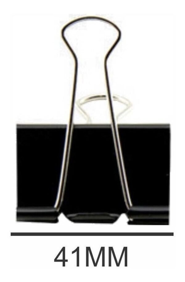 Prendedor De Metal Preto Binder 41MM Jocar Office Com 24un - Image 2