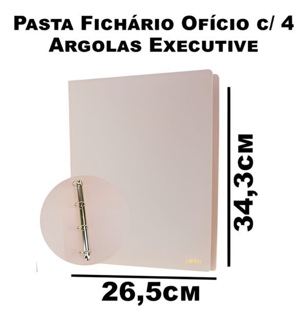 Pasta Fichário Ofício c/ 4 Argolas Executive Dello - Image 3