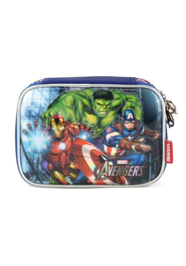 Estojo Escolar Box Grande p/ 100 lapis Vingadores Azul