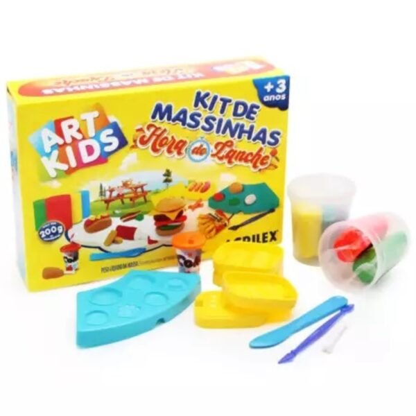 Kit Massinhas Modelar Hora do Lanche 200g +10 Peças Acrilex
