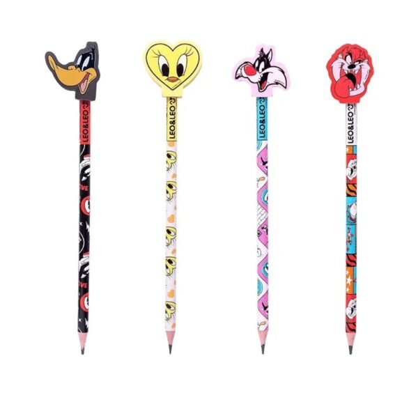 Lápis Hb c/ Borracha Looney Tunes Pote c/30 Und Leo&Leo