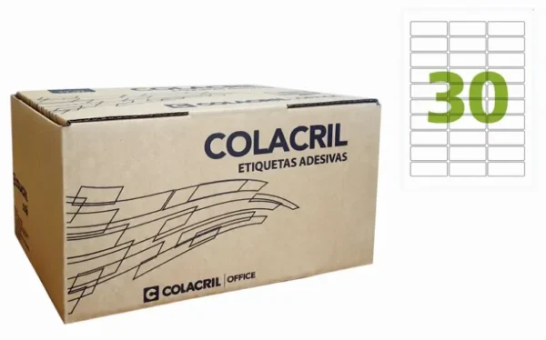 Etiqueta Impressora A4 25,4 X 66,7 Colacril 100Fls - Image 3