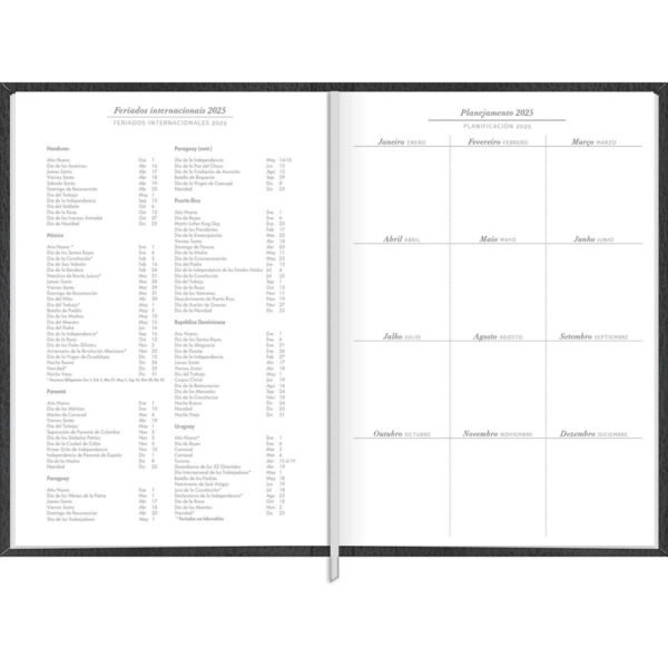 Agenda Executiva Costurada Diária 13,4 x 19,2 cm Torino 2025 - Image 2