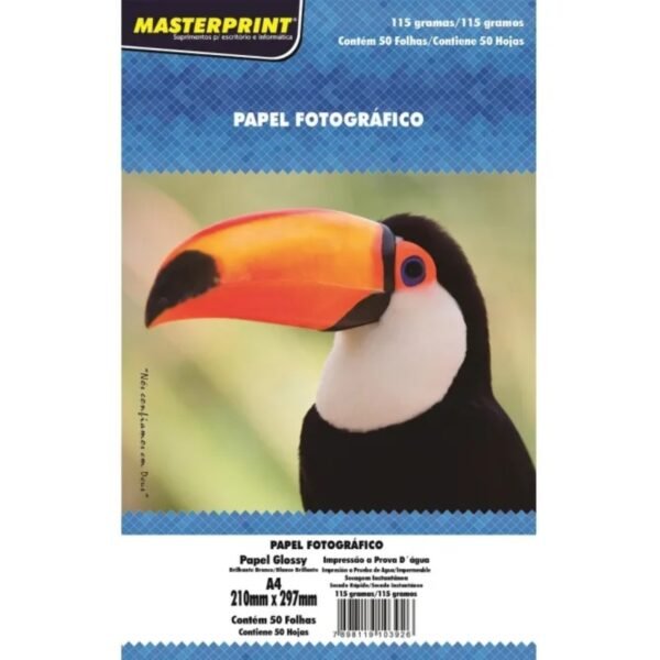 Papel Fotografico A4 115g/m² 100 Folhas Masterprint