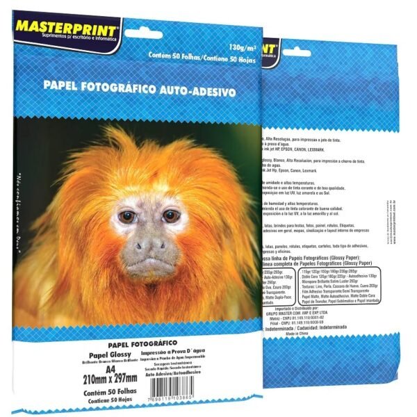 Papel Fotografico Auto-Adesivo A4 130g/m² 50 Fls Masterprint - Image 4