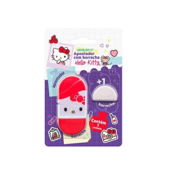 Apontador C/ Depósito e Borracha Hello Kitty cx/ com 6un