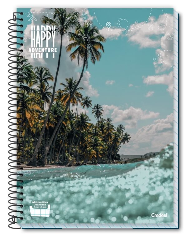 Caderno Univ 1 Mat 80 Fls Happy Capas Sortidas Pct c/ 4 - Image 4