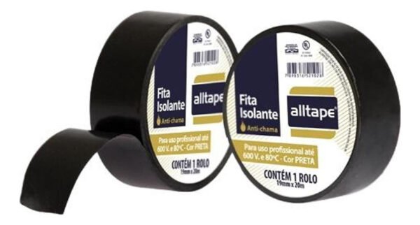 Fita Isolante Eletrica Anti Chamas 19mm X 20m Alltape - Imagem 3