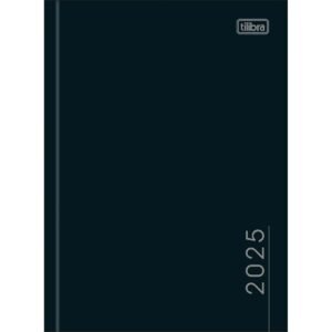 Agenda Costurada Diária 12,3 x 16,6 cm Pepper Preta 2025