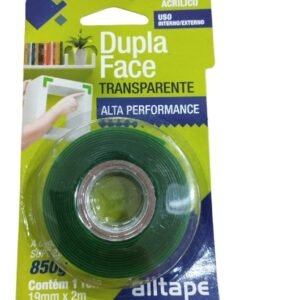 Fita Dupla Face Cola Extra Forte Acrilica 19mmX2m Alltape