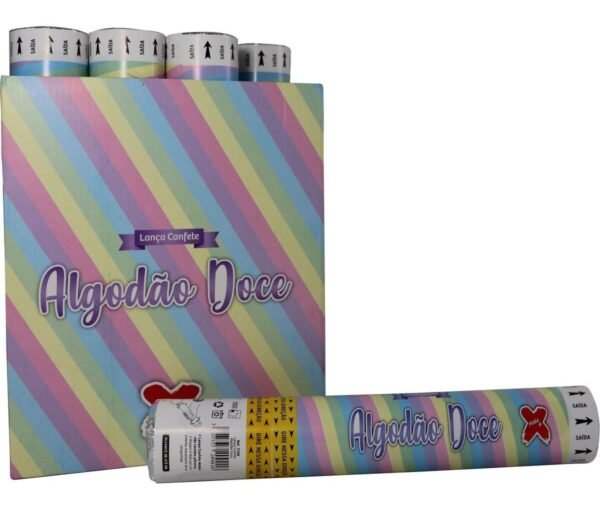Lançador De Confetes Algodão Doce Papel 30Cm - Image 2
