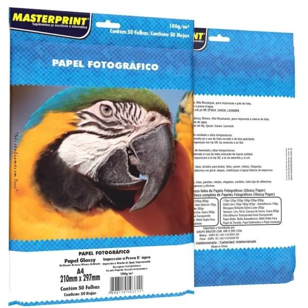 Masterprint A4 50 Folhas Papel Fotográfico 180g Brilho - Image 4